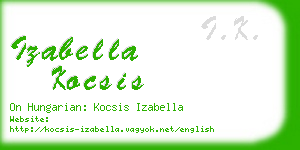 izabella kocsis business card